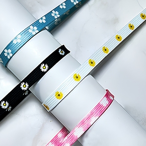 Lacci per Scarpe Piatti da 8mm con Stampa Floreale, Motivo Unico a Fiori, Lacci Decorativi per Sneakers, Corde Estetiche alla Moda, Vendita all'Ingrosso - Product Image 4