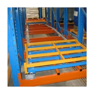 Système de stockage personnalisé, étagères empilables, rayonnages d'entrepôt, rayonnages à palettes à poussée arrière avec rail de guidage - Product Image 4