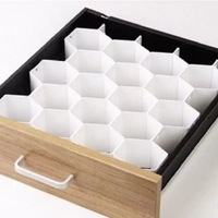 Boîte de rangement pour sous-vêtements réglable et rétractable, organiseur de tiroir pliable en plastique avec séparateur de longueur pour armoire et placard
