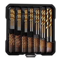 Jeu de 99 forets hélicoïdaux en acier rapide revêtus de titane, norme DIN338, 1-20 mm, pour percer le métal, le bois et le plastique