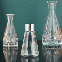 Vase Transparent Glacier créatif sans limites fleurs levées d'eau simples fleurs séchées et plantes vertes Vase de décoration de la maison