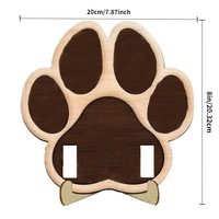 Cadre photo pour animaux de compagnie en bois imprimé UV, album commémoratif et support de collier, présentoir de table, ornement décoratif en bois massif