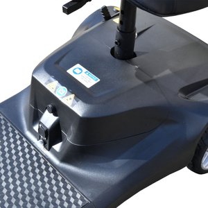 Chariot à quatre roues RACCEWAY rouge robuste pour scooters handicapés, capacité de charge de 120 kg, vitesse de 8 km/h, 24 V 350 W, pour personnes âgées - Product Image 1