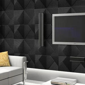 12 Adet 3D Modern Plastik Duvar Paneli 30x30cm Su Geçirmez İç Mekan Duvar Dekorasyonu Yatak Odası Oturma Odası Arka Plan Otel Ofis Duvar Resmi - Product Image 5