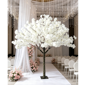 Arbre de <span class=keywords><strong>cerisier</strong></span> artificiel Shangpin bleu, rouge, blanc et violet, à branches tombantes, de 8 pieds, pour décoration extérieure - Product Image 1