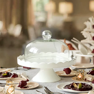 Prix d'usine Supports à gâteaux en céramique écologiques de luxe personnalisés avec support de présentation pour gâteaux de mariage - Product Image 3