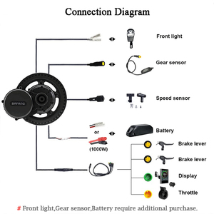 Kits de conversion de <span class=keywords><strong>moteur</strong></span> central <span class=keywords><strong>Bafang</strong></span> BBS01 BBS02 BBSHD 48V 750W 1000W 36V 500W/350W/250W 8fun avec batterie - Product Image 3