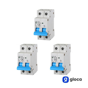 Disjoncteur miniature Gloca JXB1-63 2P C20 220V 50Hz 6kA Montage sur rail DIN Plastique MCB - Product Image 3