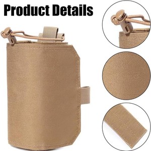 Adjustable Waist-Mounted Water Bottle Bag 50cm <b>Khaki</b> Insulated Outdoor Sports Jogging <b>Backpack</b> - Product Image 4