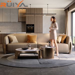 الأوروبية نمط الحديثة أريكة لغرفة المعيشة عالية الجودة ألمانيا غرفة المعيشة أريكة جلدية 5 تتسع - Product Image 3