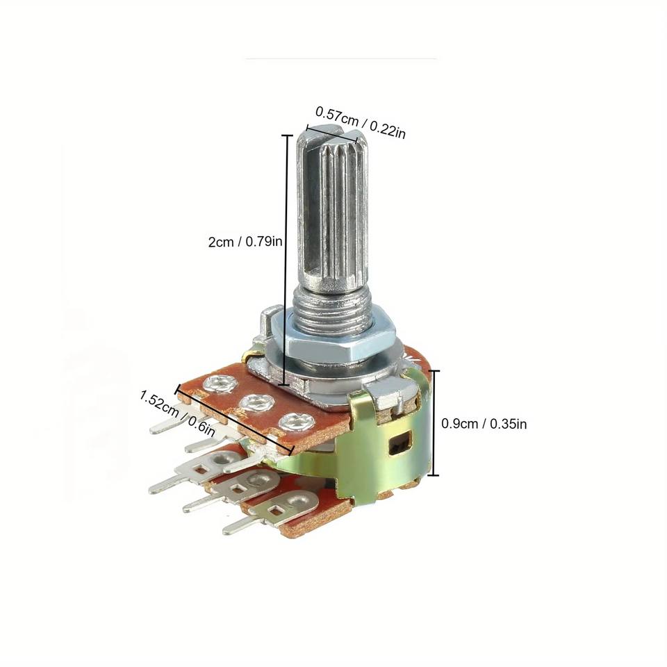 WH148 6Pin 20mm Potentiometer B1K B5K B10K B20K B50K B100K B500K 1K 5K ...