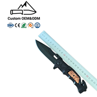 Couteau de survie pour le camping, 23 cm, lame en acier 3Cr13MoV, manche en bois de qualité supérieure, outil utilitaire professionnel pour l'extérieur, couteau pliant