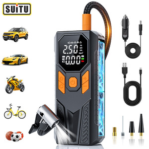 4500mAh hiển thị kỹ thuật số điện thoại di động <span class=keywords><strong>Tire</strong></span> <span class=keywords><strong>Inflator</strong></span> với LED ánh sáng USB sạc nhanh Xách Tay Xe Máy nén khí - Product Image 1
