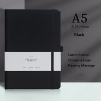 Carnet en cuir A5 mignon pour étudiant, bloc-notes épais, couverture en cuir PU A5 avec logo personnalisé, vente en gros