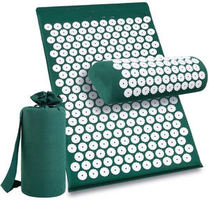 Matras dan bantal pijat akupuntur, Set tikar dan bantal pijat punggung & leher penghilang nyeri kronis dan pemijat tubuh bantal akupunktur # ZC-01 - Product Image 1