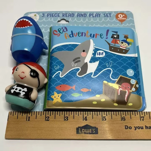 Mềm Bé Cuốn Sách & Tắm Đồ Chơi 3 PC Biển Phiêu Lưu Đọc & Chơi Set Cá Mập Cướp Biển Biển Không Thấm Nước EVA Mềm Trang Dễ Thương Phim Hoạt Hình Cuốn Sách Tắm - Product Image 1