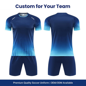 Maillots de football personnalisés en polyester sublimé avec logo, nom et numéro, vente en gros OEM de maillots de soccer - Product Image 3