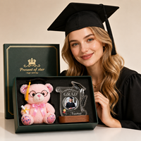 Souvenirs personnalisés, Coffret cadeau pour la remise des diplômes, mariage ou entreprise, Coffret de cérémonie de remise des diplômes avec petit ours, Cadeaux de festival
