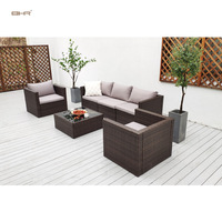 Ensemble de canapés de conversation en rotin moderne pour jardin, patio, villa, hôtel, mobilier d'extérieur, nouveau design, moins cher, tendance