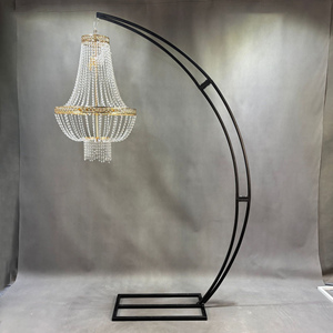LANJO Ceremony Wedding <b>Arch</b> <b>Frame</b> for Suspend Chandelier Iron <b>Metal</b> Wedding Strong stand Background <b>Frame</b> Hook Arc - Product Image 1