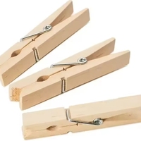 Pinces à linge et à café multifonctions en bambou naturel de haute qualité, en bois, en pack