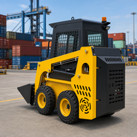 Harga Pabrik Compact Skid Steer Loader dengan Kabin Tertutup untuk Pekerjaan di Lokasi Konstruksi