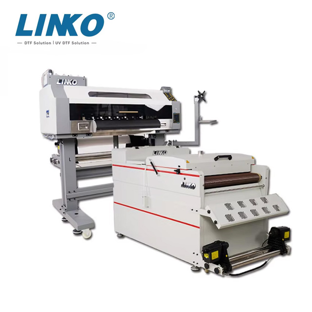 LINKO Custom Men's T-shirts High Quality DTF Printer With PET Film Powder Shake Machine Direct to Film Printer epson L805