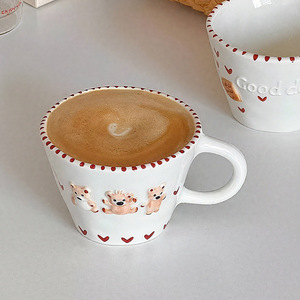 Tazza per <span class=keywords><strong>Caffè</strong></span> e Tè al Latte con Design Creativo a Forma di Orso in Smalto Resistente alle Alte Temperature Design Moderno e Semplice - Product Image 2
