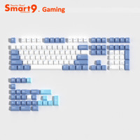 Smart9 PBT Double Shot Gaming Keycap OEM Profile 126Keys Full Set Closed Letters with Colorway Keycaps for Mechanical Keyboard