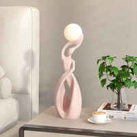 Lampe de sol LED en résine, sculpture abstraite, fabrication directe d'usine, personnalisable, lampe de table, décoration intérieure, ornement de bureau