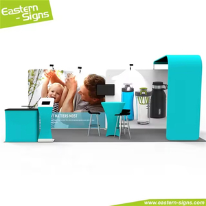 Tissu <span class=keywords><strong>de</strong></span> tension <span class=keywords><strong>pliable</strong></span> pratique en aluminium 10x20, <span class=keywords><strong>stand</strong></span> d'exposition facile à installer pour exposition - Product Image 2