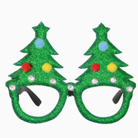 Gafas Decorativas con Diseño de Sombrero de Copa Dorado con Frutos Rojos, Ecológicas, Novedosas, con Temática Navideña, Accesorio para Disfraces de Fiesta de Navidad