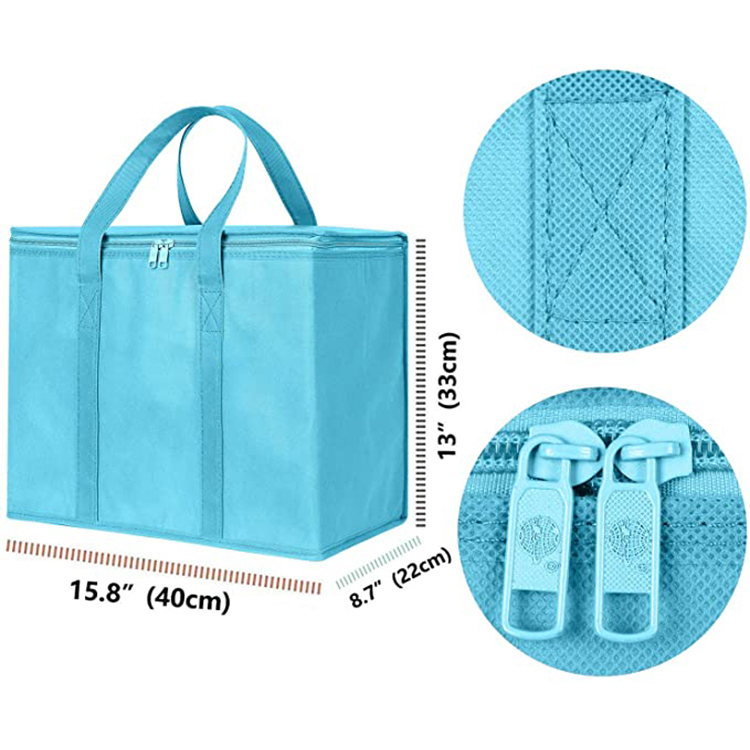 Customized high quality insulated thermal grocery shopping tote cooler bags large