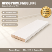 Moulures en MDF massif blanc apprêté 11MM 18MM en bois de pin, 35% d'économie de main-d'œuvre, étanches pour la décoration murale intérieure, vente en gros pour le marché australien