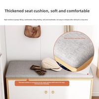 Banc à chaussures ultra-étroit intégré pour entrée, avec rangement et siège, pour usage domestique