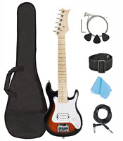 Wholesale Good Tune 30 Inch Electric Guitar Kids-Solid Wood Body Maple Neck 6-String Beginner 1 Humbucker Bag
