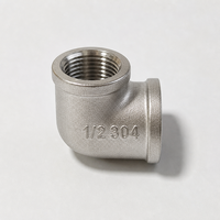 Raccords de tuyauterie en acier inoxydable 304, coudes carrés à 90 degrés BSPP BSPT, filetage double femelle 1/2 pouce DN15, lisses et résistants à la corrosion