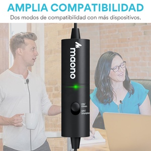 MAONO recargable micrófono de solapa para cámara <span class=keywords><strong>Clip</strong></span> micrófono Lavalier Collar micrófono de solapa para teléfono - Product Image 6