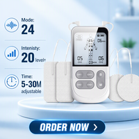 Appareil TENS sans fil, stimulateur EMS portable, masseur de physiothérapie rechargeable, intensité réglable pour soulager la douleur sur tout le corps