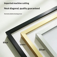 Bingkai Foto Minimalis Gaya Sederhana dari Paduan Aluminium, Dapat Dipasang untuk Poster Ukuran Apapun, Puzzle, Dinding, Tipis, Sisi Sempit