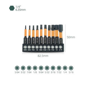 Embouts <span class=keywords><strong>de</strong></span> tournevis magnétiques à tête hexagonale à impact <span class=keywords><strong>de</strong></span> qualité industrielle <span class=keywords><strong>de</strong></span> qualité supérieure Embouts usinés CNC S2 OEM <span class=keywords><strong>de</strong></span> précision métrique en acier - Product Image 2