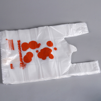 Excellent personnalisé Bio PE Sac fourre-tout T-Shirt Sac de transport en plastique avec Bio PE pour l'emballage de sac à provisions