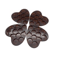 Boîte d'emballage pour bonbons au chocolat brun à 11 cavités, plateau intérieur pour truffes en blister