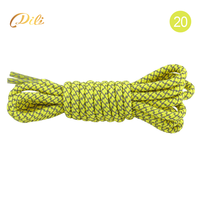 Lacets de remplacement réfléchissants lumineux en polyester DILI DLSL-019-2 de 4 mm, 120 cm de long, pour le sport et la sécurité, avec logo personnalisable et emballage