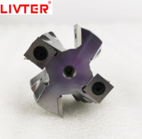 Fraise à affleurer LIVTER pour usine, fraise CNC à 4 dents avec plaquettes en carbure, fraises à affleurer pour le bois