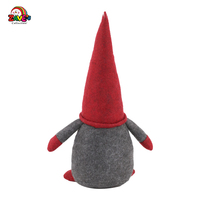 Zaves Christmas Gnomes sans visage Figurine elfe en peluche avec chapeau tricoté Décoration de la maison Poupée pour Noël