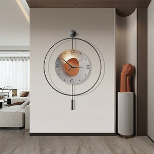 Horloge murale à <span class=keywords><strong>pendule</strong></span> créative en métal moderne personnalisée 2025 vente en gros horloge murale art mural de luxe au <span class=keywords><strong>design</strong></span> silencieux - Product Image 5