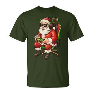 Camiseta retro con gráfico de Papá Noel para niños, para jugar en Navidad - Product Image 1