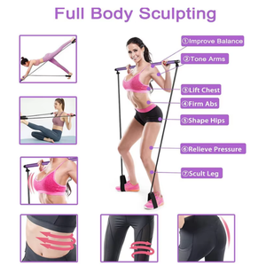 Trang chủ thiết bị tập thể dục Yoga tập thể dục <span class=keywords><strong>2</strong></span> phần Pilates Thanh dính Kit với sức đề kháng ban nhạc xách tay chân vòng lặp cho phụ nữ và nam giới - Product Image 6