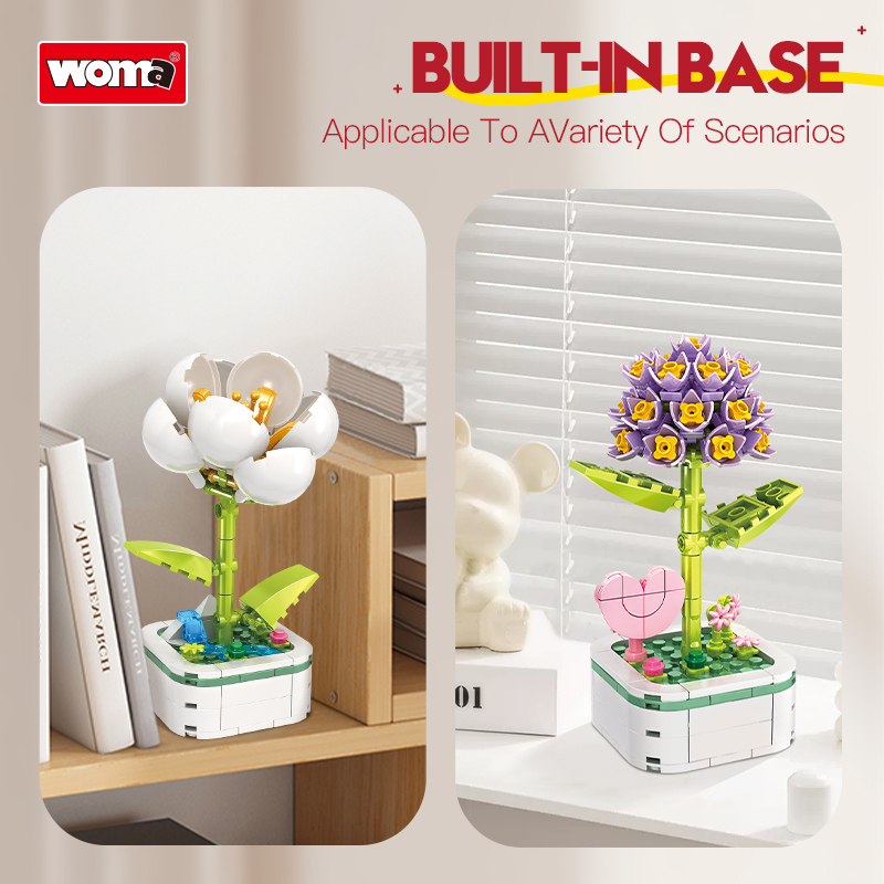 Woma Toys Building Block Set – 6 Style Flower DIY Educational Toy